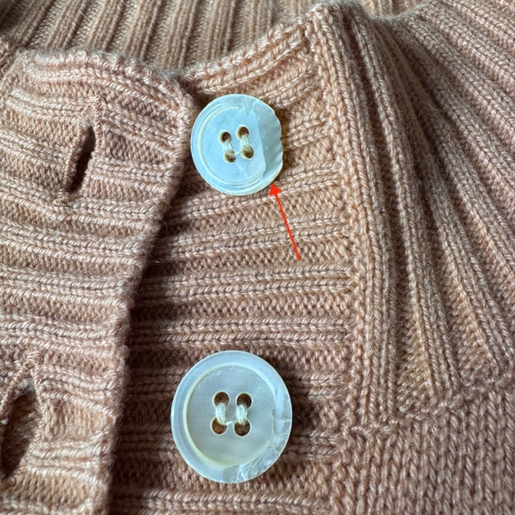 EUC Luxuriously Soft Orvis 100% Cashmere Button-Up Cardigan w/Front Pockets - Picture 5 of 8